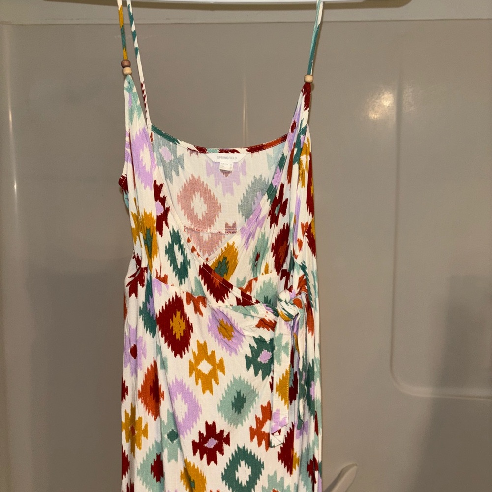 Colorful Geometric Print Dress